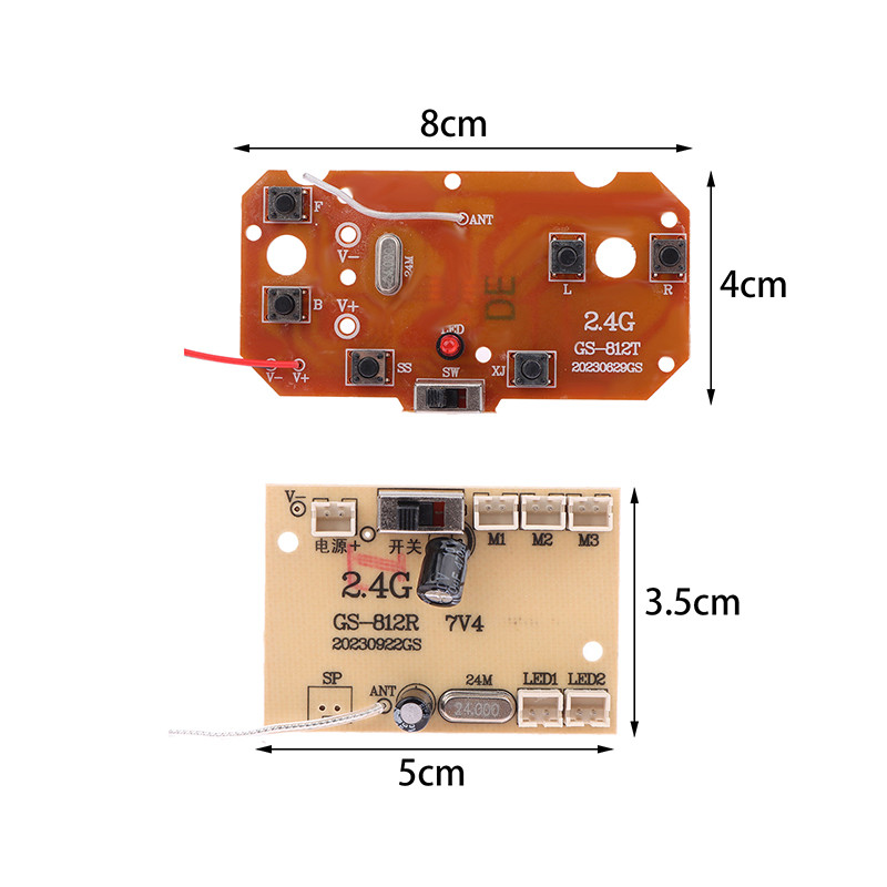 1 Set For RC Car Remote Control Toys Parts 6CH 2.4G Remote Control High Quality 27MHz Circuit PCB Tr