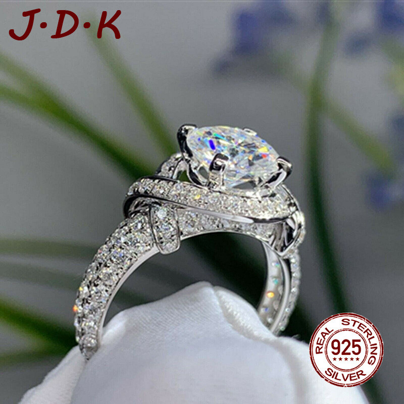 JDK Cincin Fashion Zircon 5A Perak 925