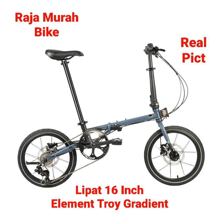 Sepeda Lipat 16 Inch Element Troy Gradient Sepeda Lipat Element Troy Gradient 16 Inch 10sp - Grey Bl