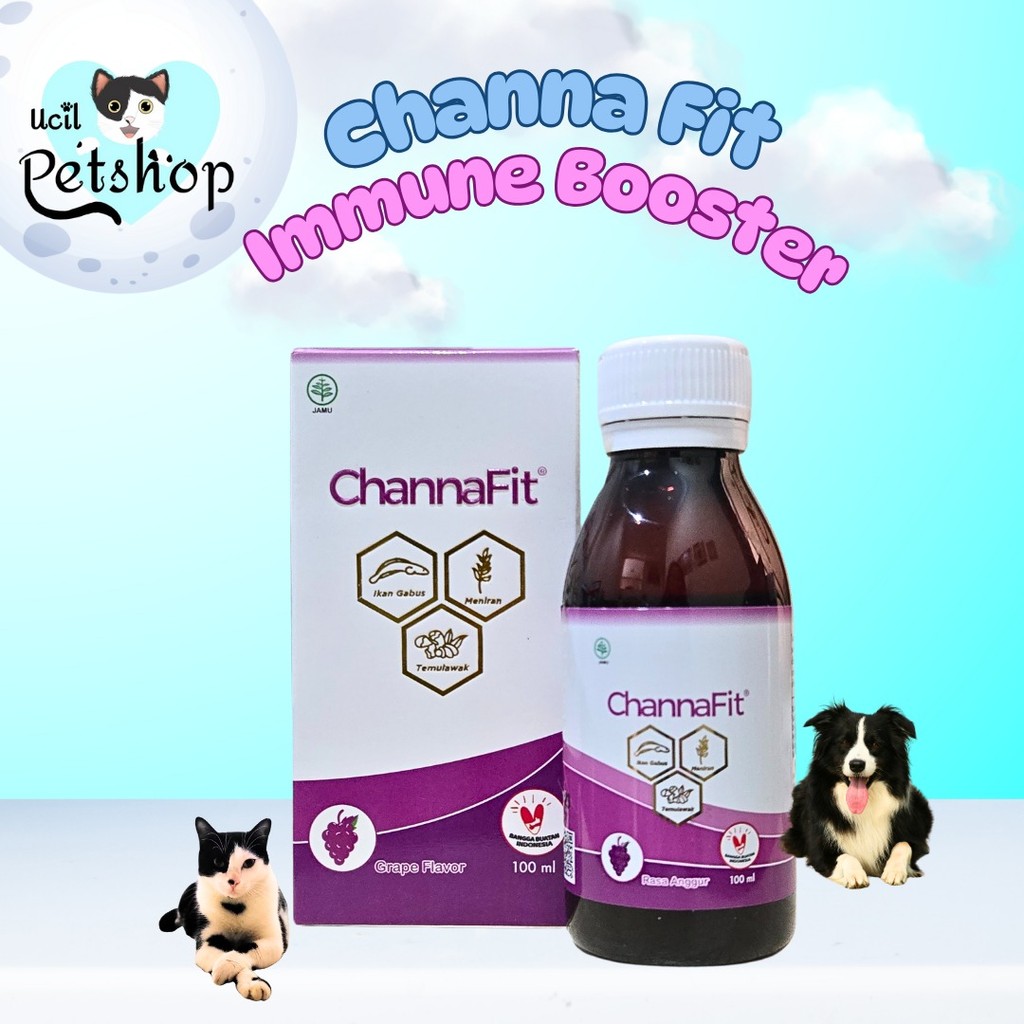 Channa Fit 100ml Ekstrak Ikan Gabus Albumin / Immune Booster / Treatment Kucing Panleu FPV / Penamba