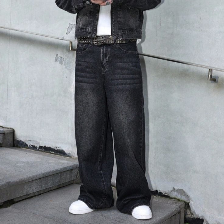 Celana Skena Pria Gombrong Celana Skena Cowok Celana Skena Buggy Jeans Pria Wanita