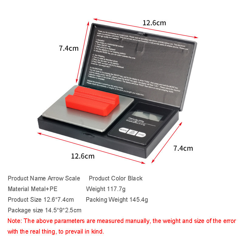 Archery Arrow gital Scale High Precision Mini Weight Gram Grain Scale Bow Scale with Calibration Wei