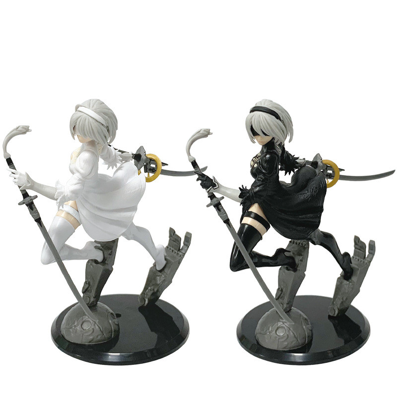 18CM NieR:Automata Yorha No. 2 Type B PVC Anime Action Figures Model Collection Ornament Anime Carto