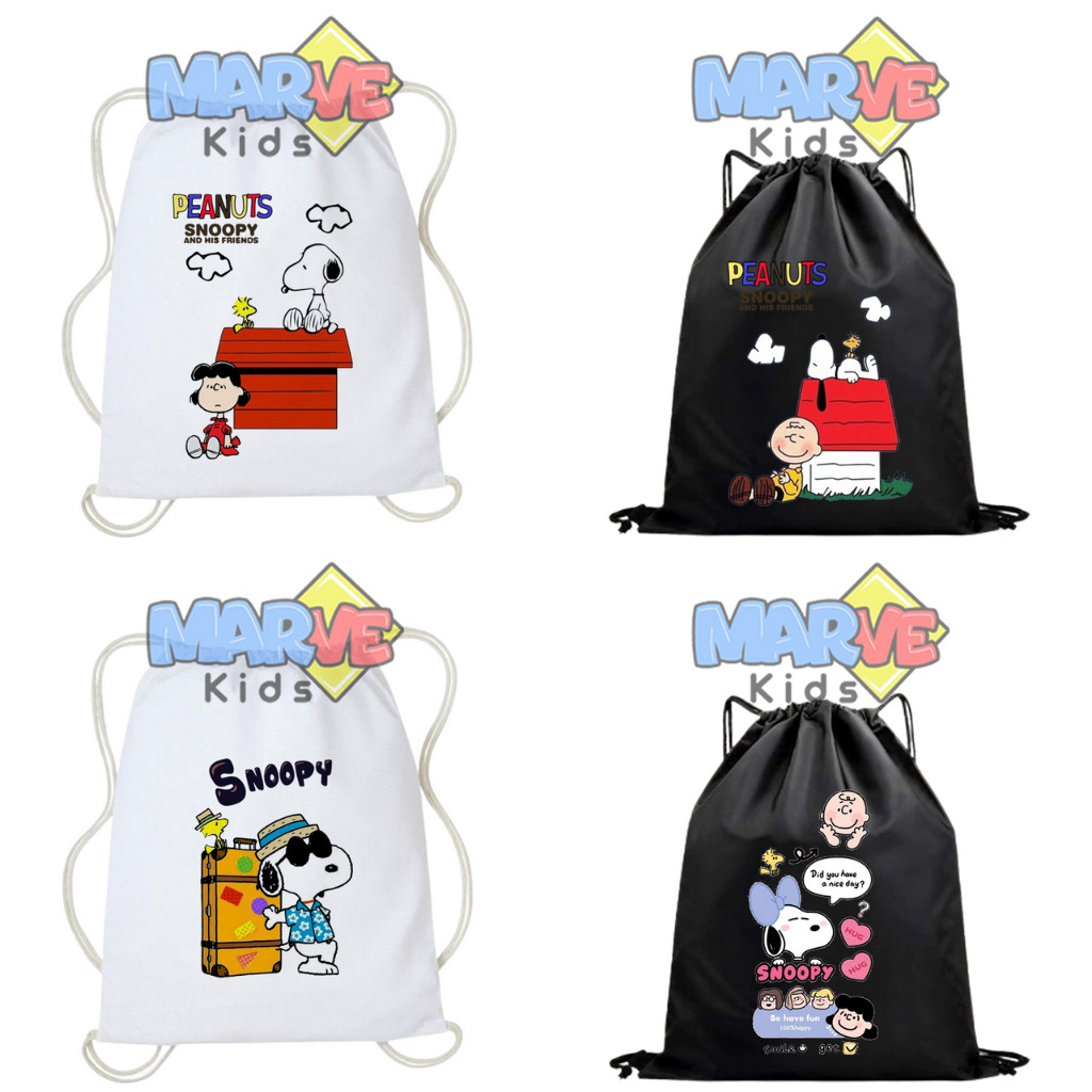 Tas Serut Tas Kado Selempang Anak Sekolah Snoopy Ransel Tas Gendong Souvenir Ulang Tahun