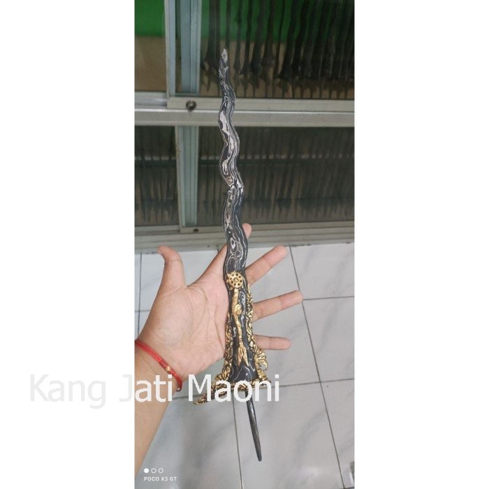 keris wingit kolo cokro luk 23 pamor ngulit semongko Asli Paling Mewah GF544