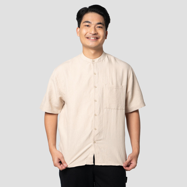 Nevada Viscose Crinckle Kemeja Koko Pria 123350259