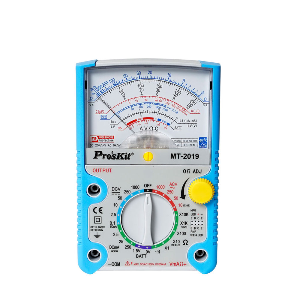 Pro'sKit AC/DC Analog Graph Pointer Multimeter Ammeter Resistance Capacitance Diode Volt Amp Ohm HFE