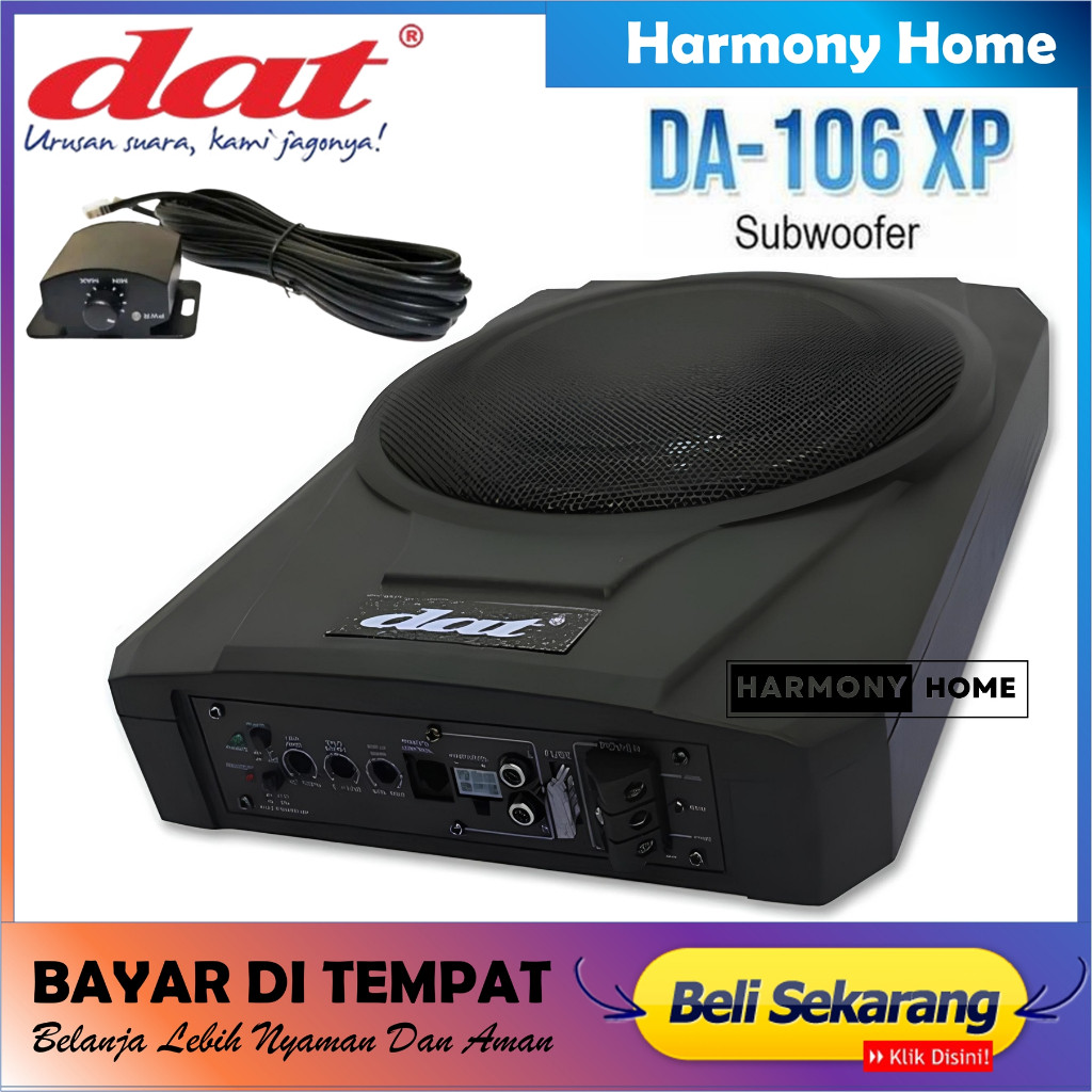 Subwoofer Kolong DAT DA-106XP Speaker Kolong Slim Underseat Subwoofer 10" Inch 400Watt