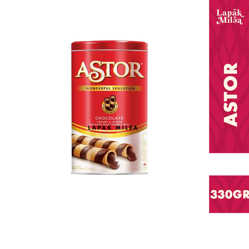 Mayora Astor Wafer Chocolate Kaleng 330gr