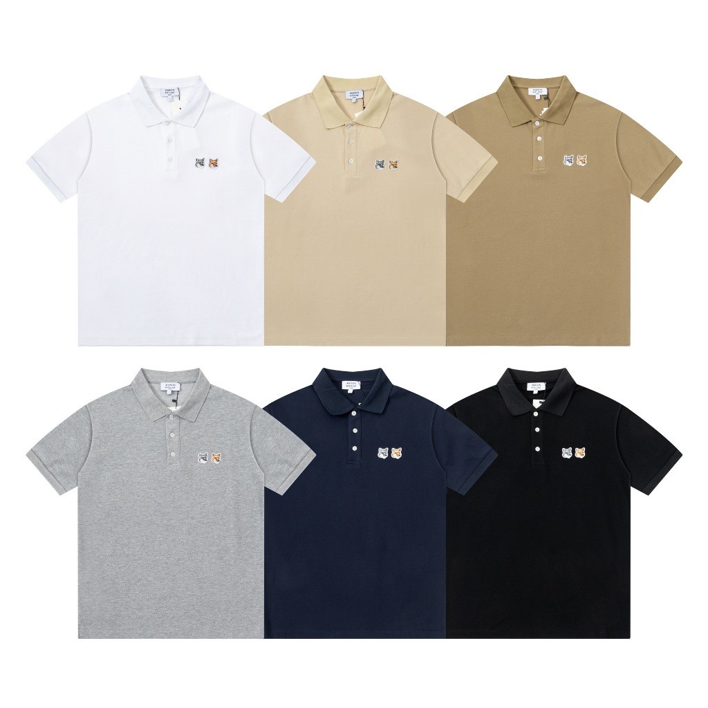 Kaos Polo Maison Kitsune Double Fox Baru 6601#