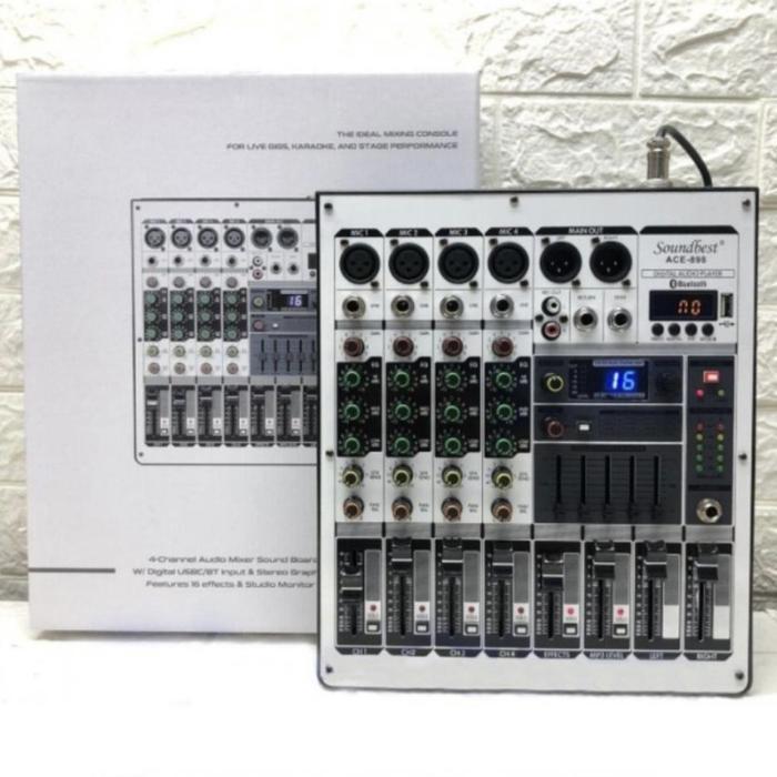 Mixer Ashley M Four Original 4 Channel Bluetooth - USB - Ace 898 - Ace 898