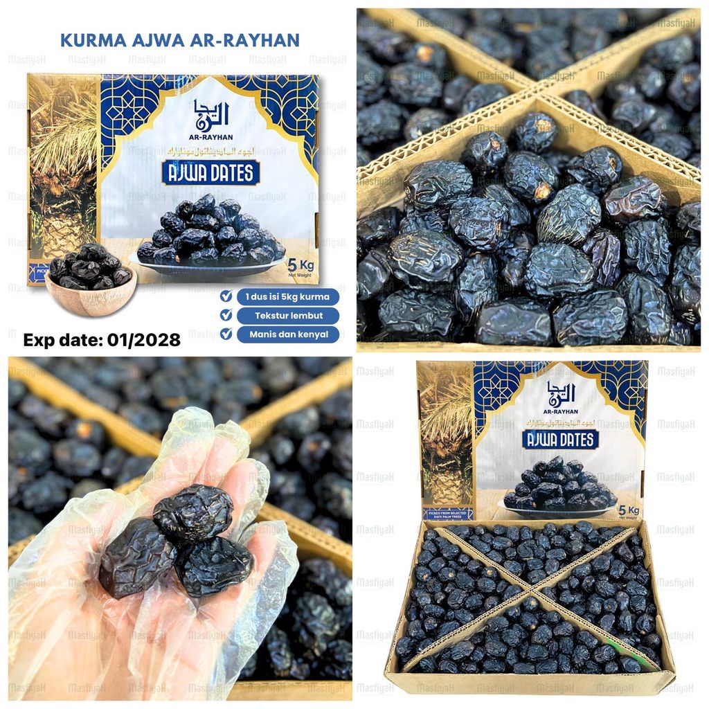 KURMA AJWA AR RAYHAN 5KG AJWA RAYHAN 5KG AJWA AR-RAYHAN 5KG AJWA 5KG AJWA PREMIUM 5KG KURMA NABI HEA