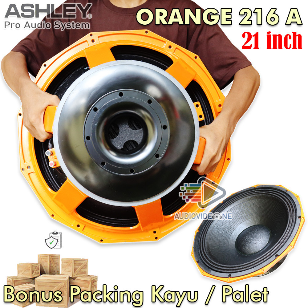 Speaker Ashley 21 Inch Orange 216A Coil Spul 6 Inch Original Subwoofer Free Packing Kayu
