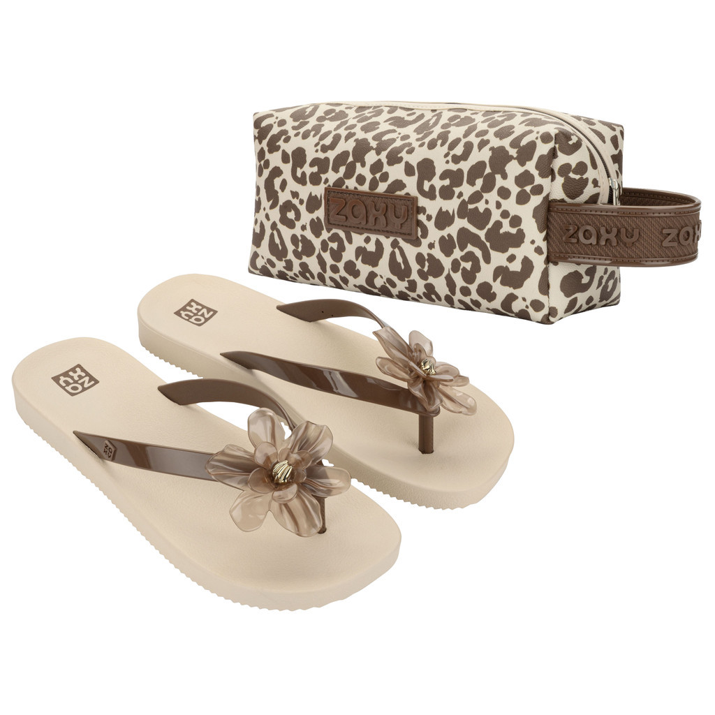 Sandal Jepit Wanita Zaxy Summer + Necessaire Ad Coffee Brown/Off