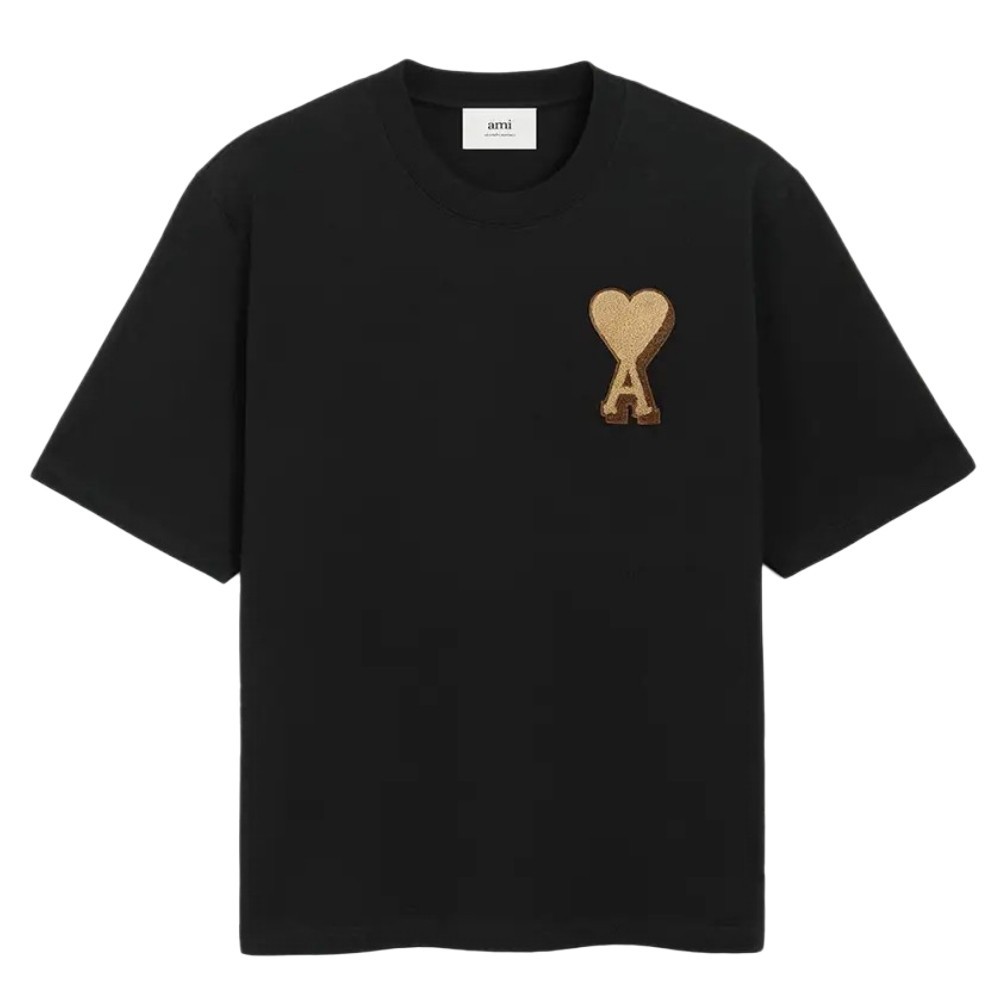 200g kapas murniAmi Paris Terry Patch Black / Kaos Branded Original