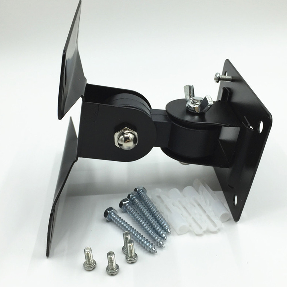 1 set 1 Set Of Wall Mount Bracket Black Universal Support For Flat Panel Tvs, Rotating Wall Mount Fo