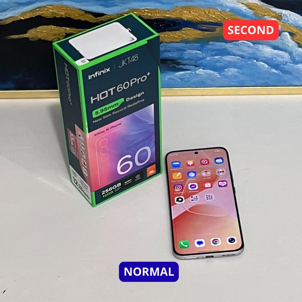 INFINIX HOT 60 PRO+ 8/256 GB HP SECOND ORIGINAL SINAR MUTIARA CELL