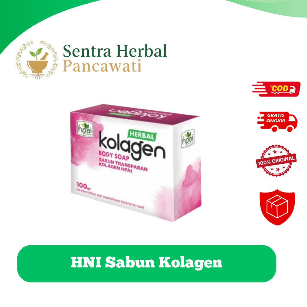 HNI Sabun Transparan Kolagen Original - Sabun Muka Mencerahkan & Mengenyalkan