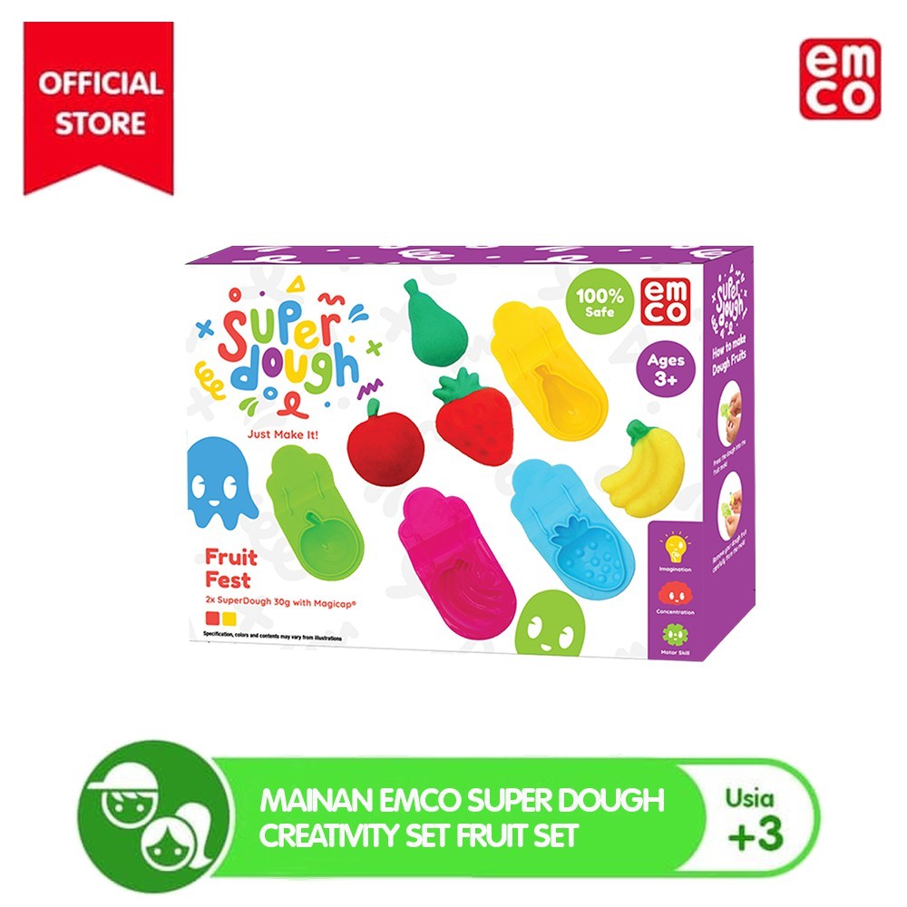 Mainan EMCO Super Dough Creativity Set Fruit Set
