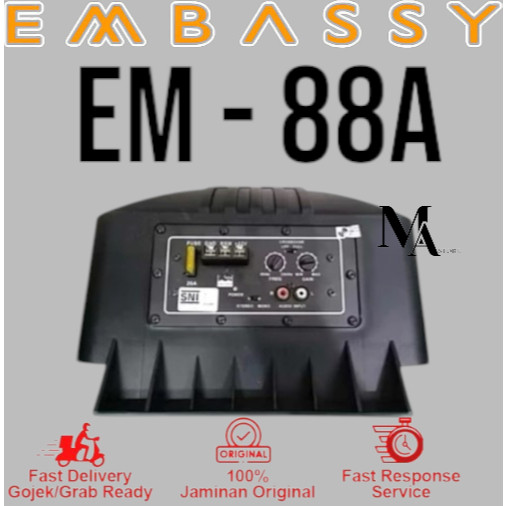 SUBWOOFER AKTIF 8 Inch 500 Watt EMBASSY EM-88A TERMURAH