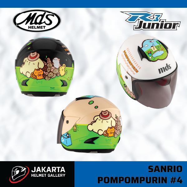 MDS Sport R3 Junior Sanrio Pompompurin #4 Helm Half Face SNI