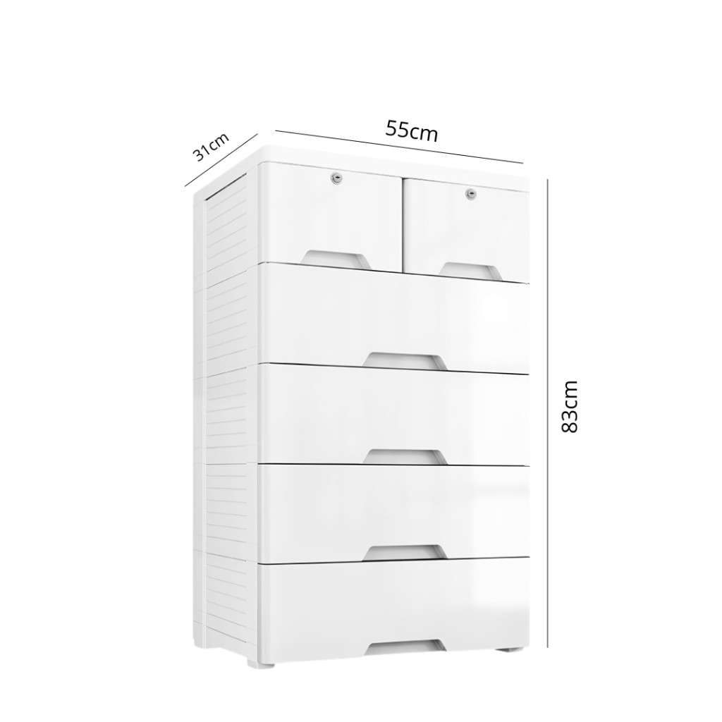 TERMURAHGoodbaby | Lemari Pakaian Putih Plastik - Lemari Jumbo Laci Plastik - Laci 3 4 5 6 Susun Put