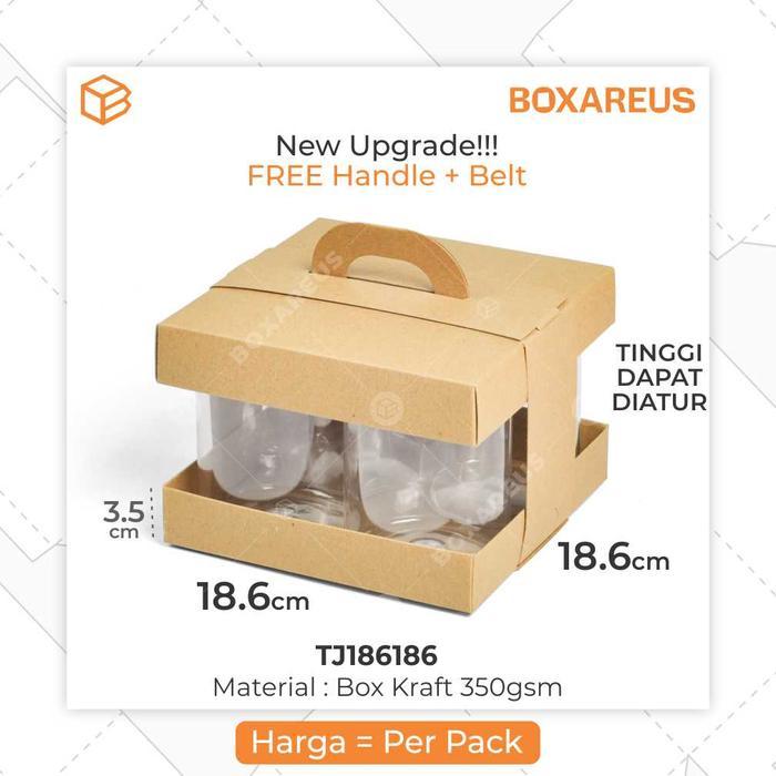 Kotak Box Kue Kering Packaging Jar Toples Kemasan Cookies | TJ186186 - Brown