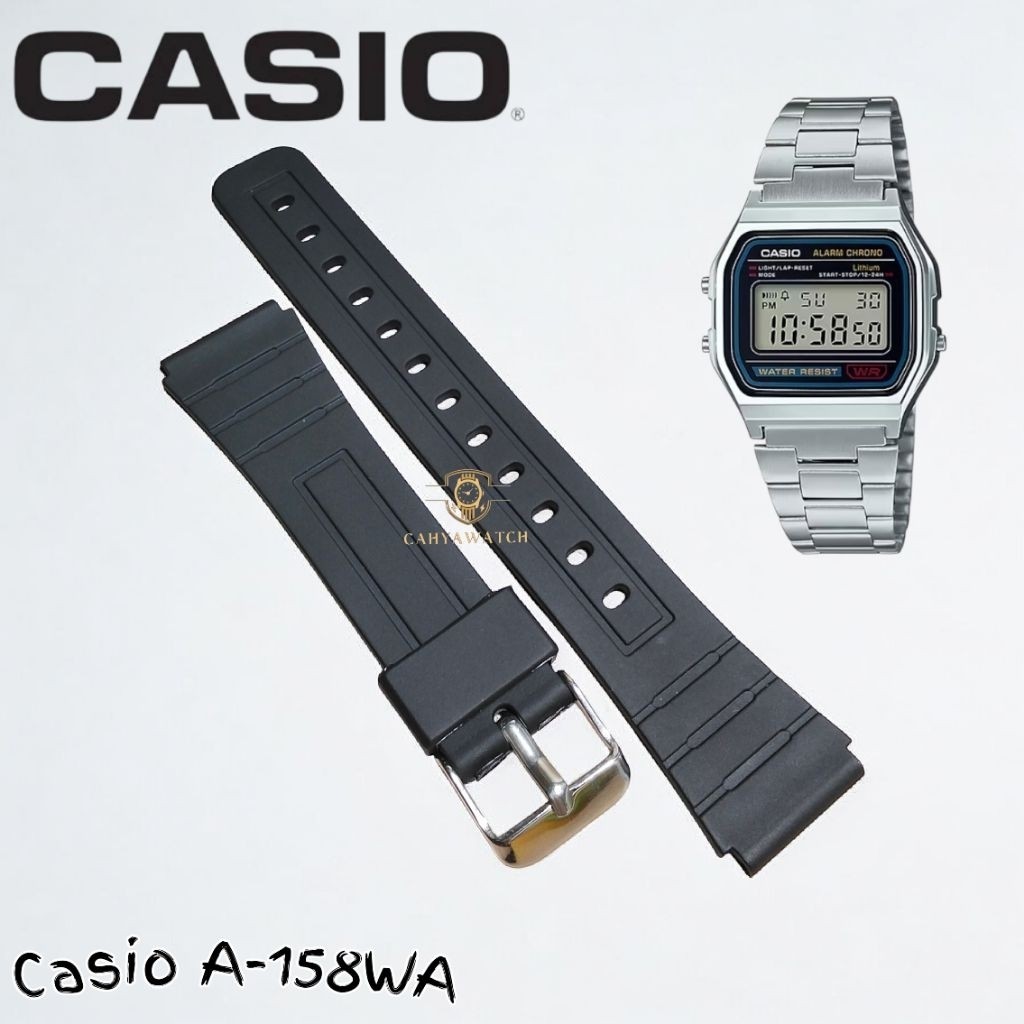 Tali Jam Tangan Casio A-158WA Strap Jam Casio A158WA Rubber