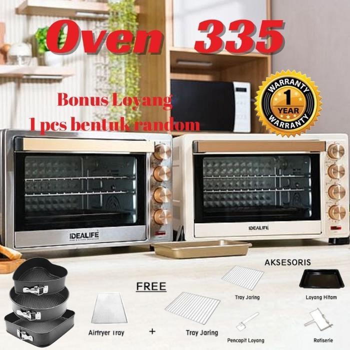 oven idealife il 335 oven listrik 35 liter low watt pemanggang roti kue multifungsi microwave
