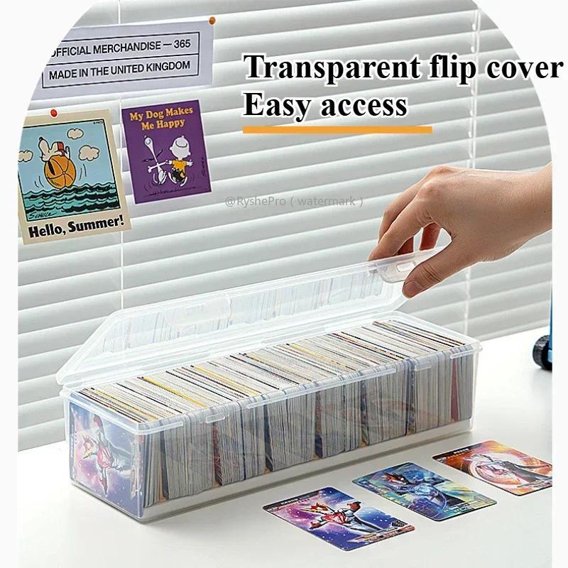 Holds 700+ Clear Plastic Compartmentalized Organizer Box 2L Trang Card Storage Box Large Game Baseba