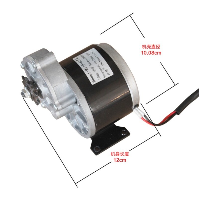 Electric Bike Conversion Kit 250W 12V MY1016Z DC Gear Brush Motor Kit 2028 Tricycle Electric Wheel M