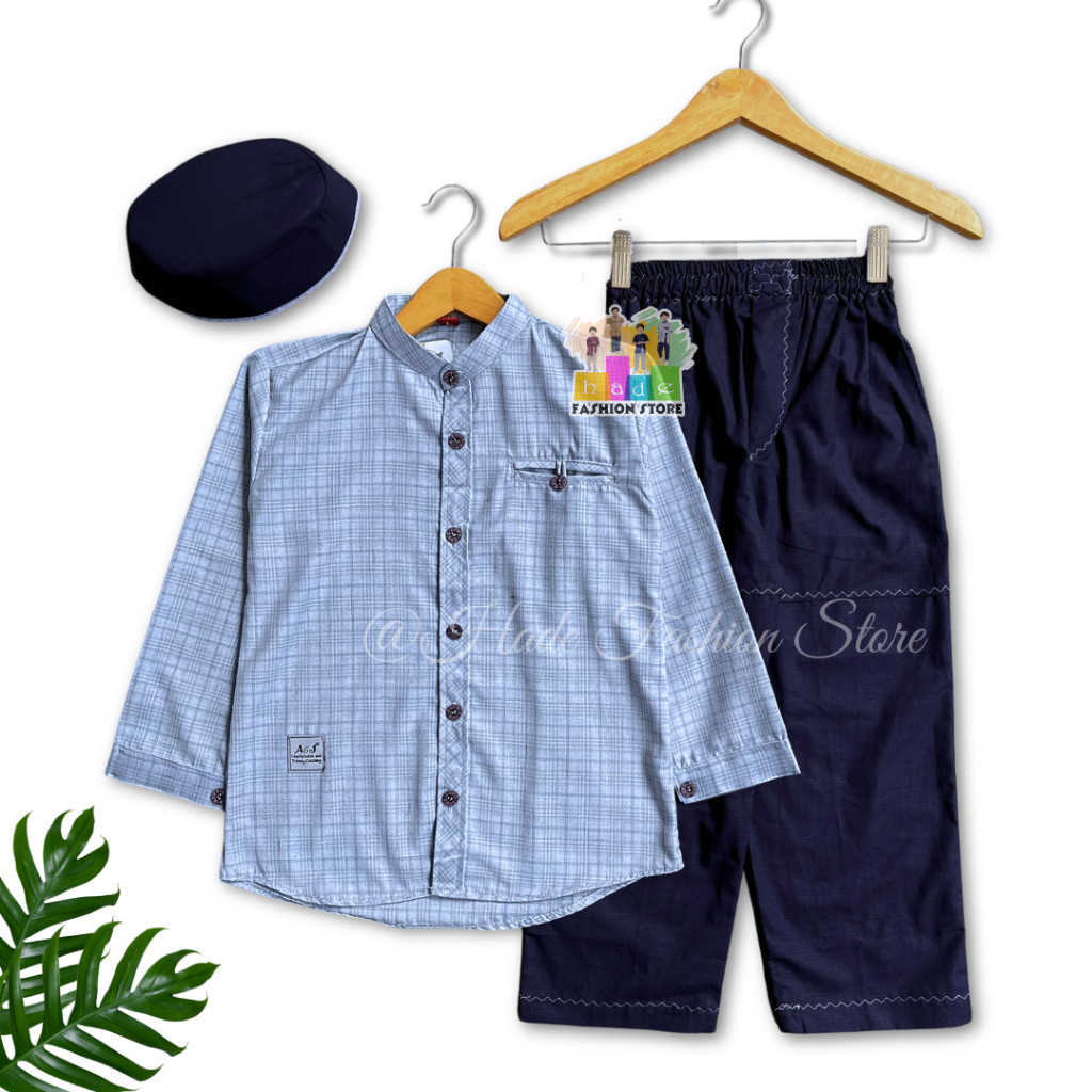 FRANCISS.ID NEW SETELAN KOKO ANAK A&J EL FATTAH LENGAN PANJANG USIA 3-13 TH Bahan Katun Touch Premiu