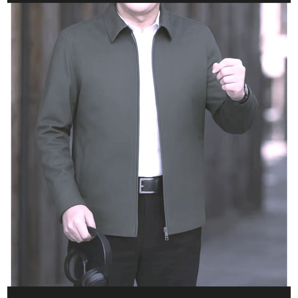 FIDERX  JAKET pria jaket semi jas jaket formal jeket lengan panjang pria saiz jumbo