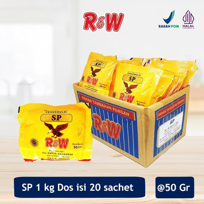 Emulsifier SP Ovalet TBM Pelembut Pengembang Kue Roti Rajawali R&W RW 1 Kg Dus Dos 50 gr isi 20 sach