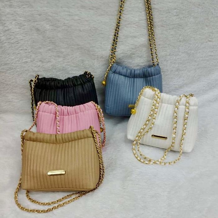 Taylor-tas rantai bahu shoulder bag wanita Slingbag - Hitam