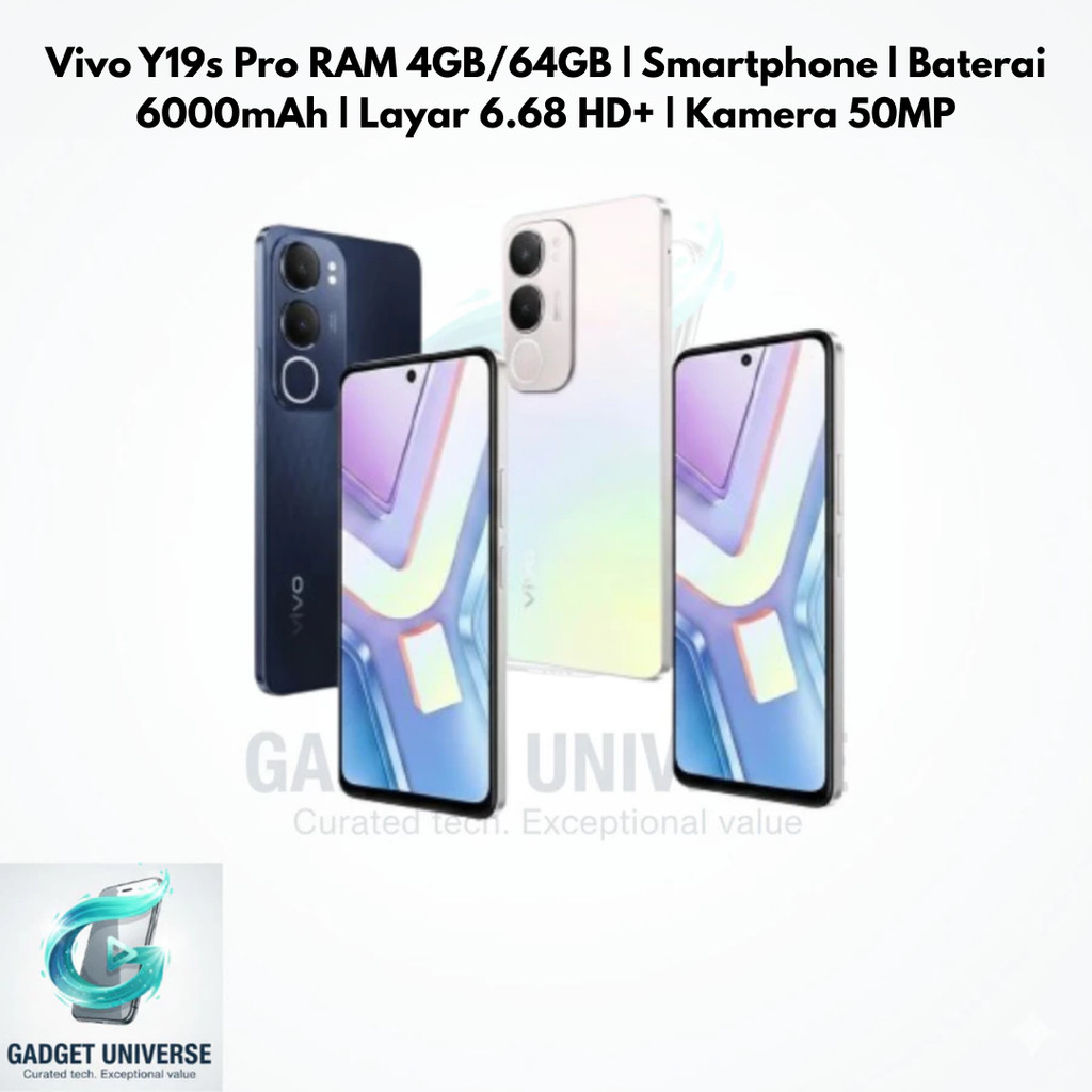 Vivo Y19s Pro RAM 4GB/64GB | Smartphone | Baterai 6000mAh | Layar 6.68 HD+ | Kamera 50MP