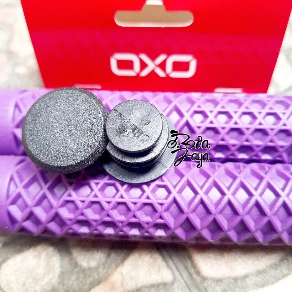 GRIP SEPEDA HANDGRIP HANFLAT OXO KARET UNGU 58 15cm Sparepart Sepeda Termurah