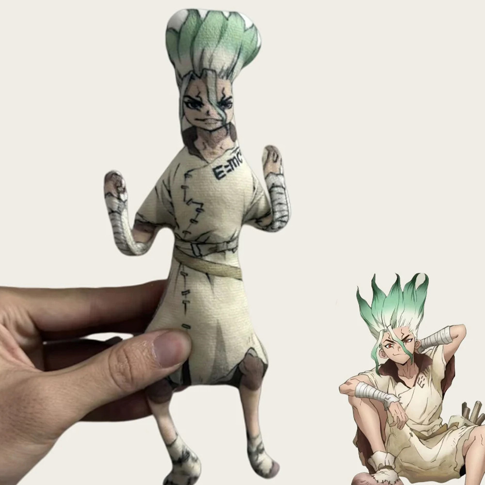 Anime Dr.STONE Ishigami Senkuu Cosplay Plush Cotton Doll Twistable Shape Room Decoration Abstract Fi