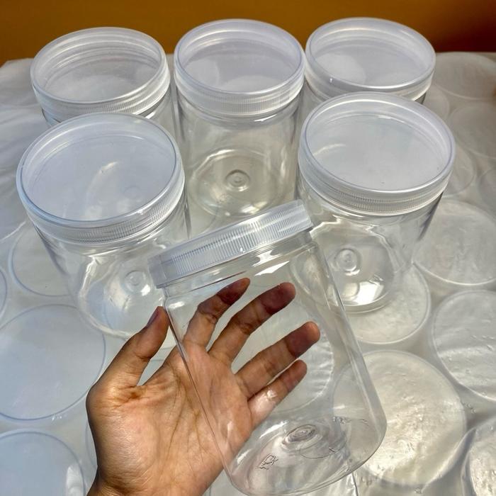 BOXNEST Toples Tabung  800ml  SUPER TEBAL (6pcs) / toples serbauna / Toples kue kering - 800ml, Pack