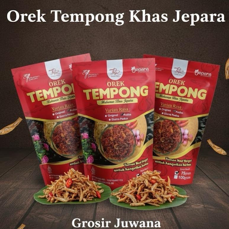 Orek tempong siap saji isian banyak makanan khas jepara oleh oleh teri tempong lauk instan langsung 