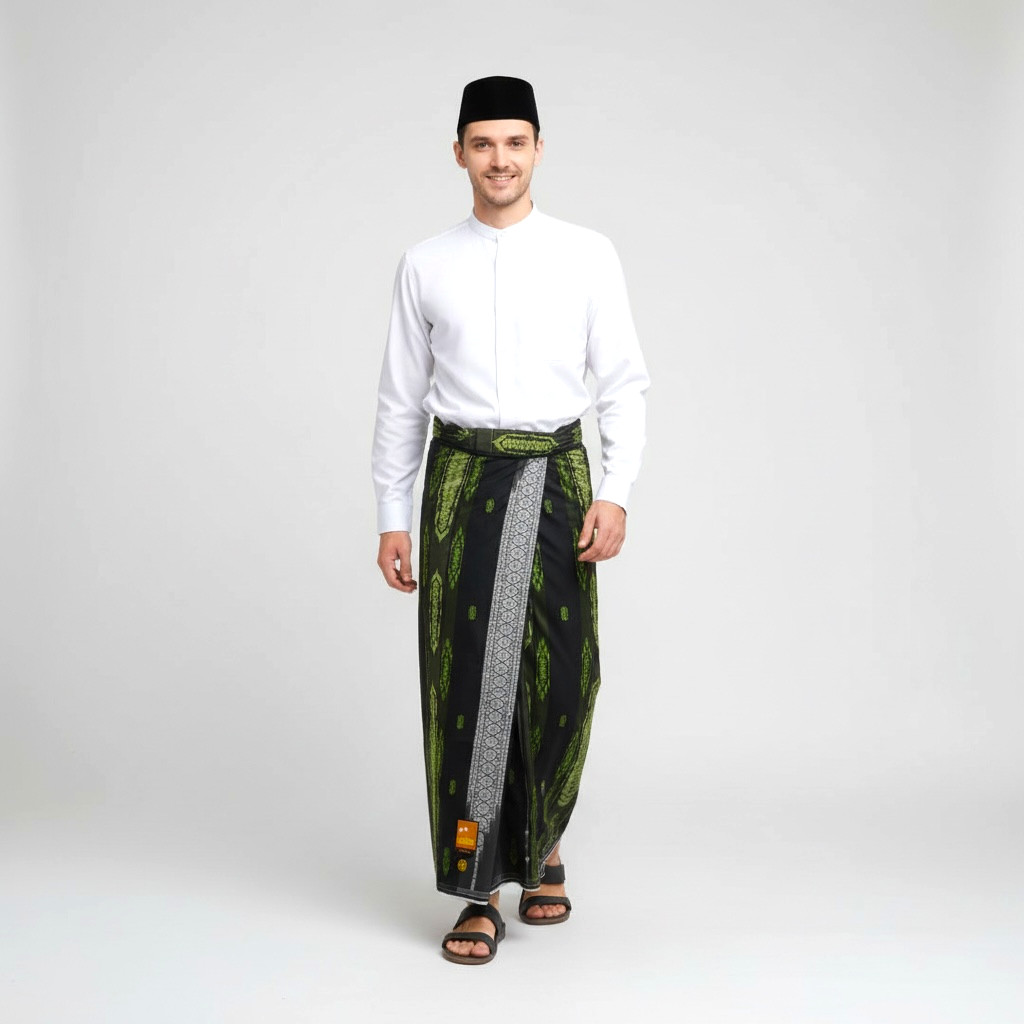 Sarung BHS Excellent Bronze Motif E57 JGK Jacquard Gunung Karakatau Bahan Mercerized Cotton Original