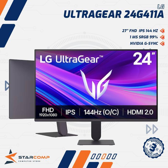 LG UltraGear 24G411A-B 24 Inch FHD IPS 144Hz Monitor LED