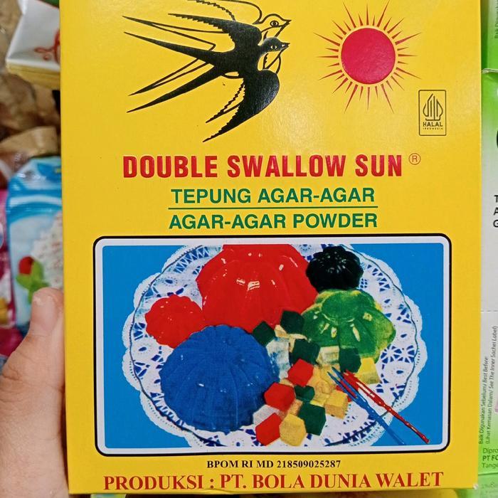 Agar Double Swallow Sun Plain Sebox isi 12pcs