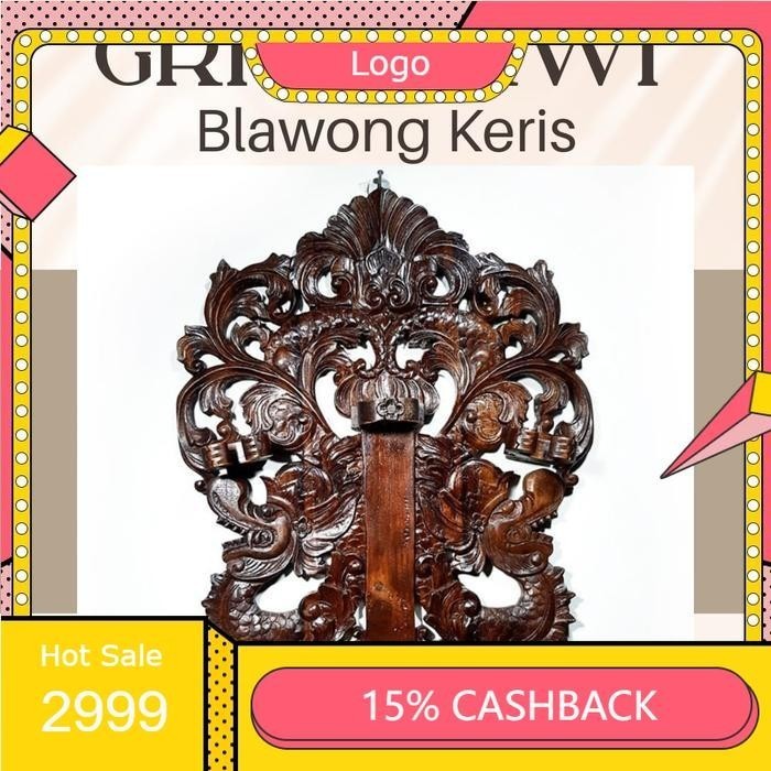Blawong keris Isi 3 Kayu Jati Ukir Naga Rojo Kembar nD17