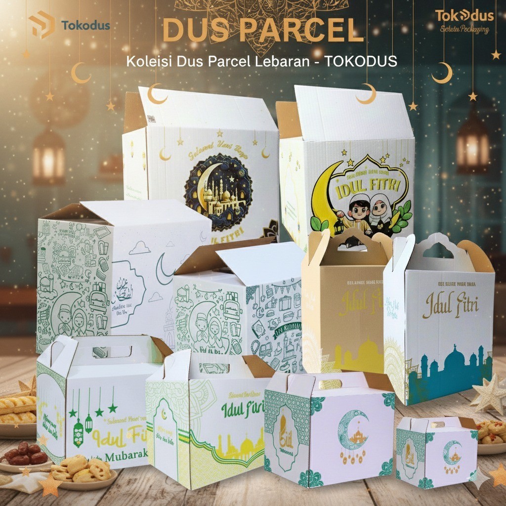 Kardus Box Parcel Lebaran | Dus Hampers Lebaran | Box Kue Lebaran | Dus Parcel | Dus Sembako  - Toko