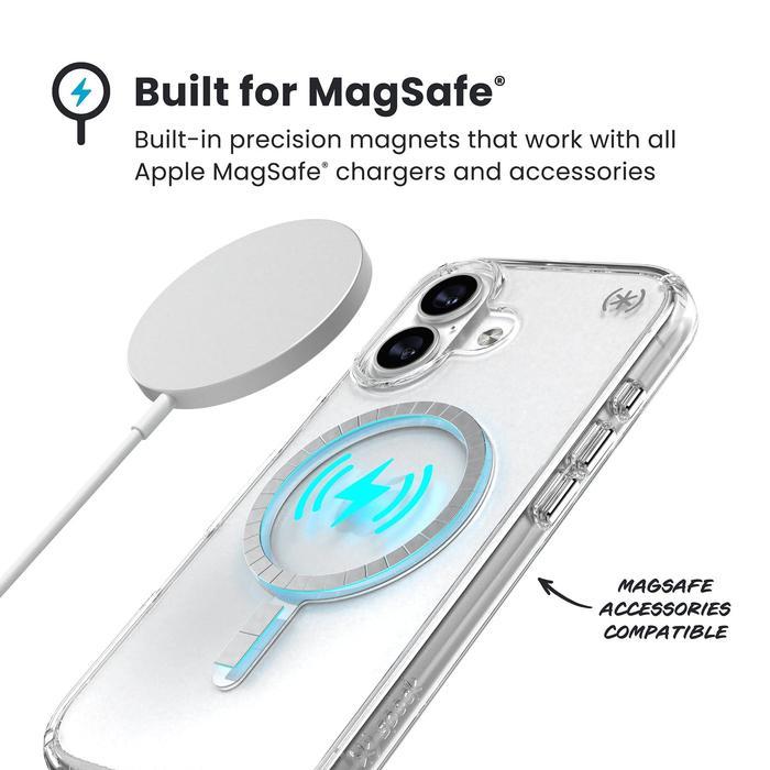 Casing iPhone 17 Speck Presidio Perfect-Clear MagSafe Protective Case - Clear Silver