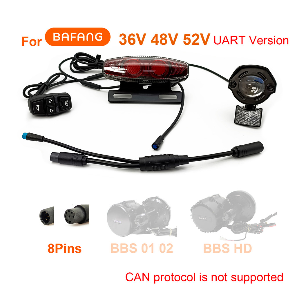 EBKE Electric Bicycle Ebike LightKit Universal 24V 36V 48V 52V BAFANG UART CAN KT JULET Steering Bra
