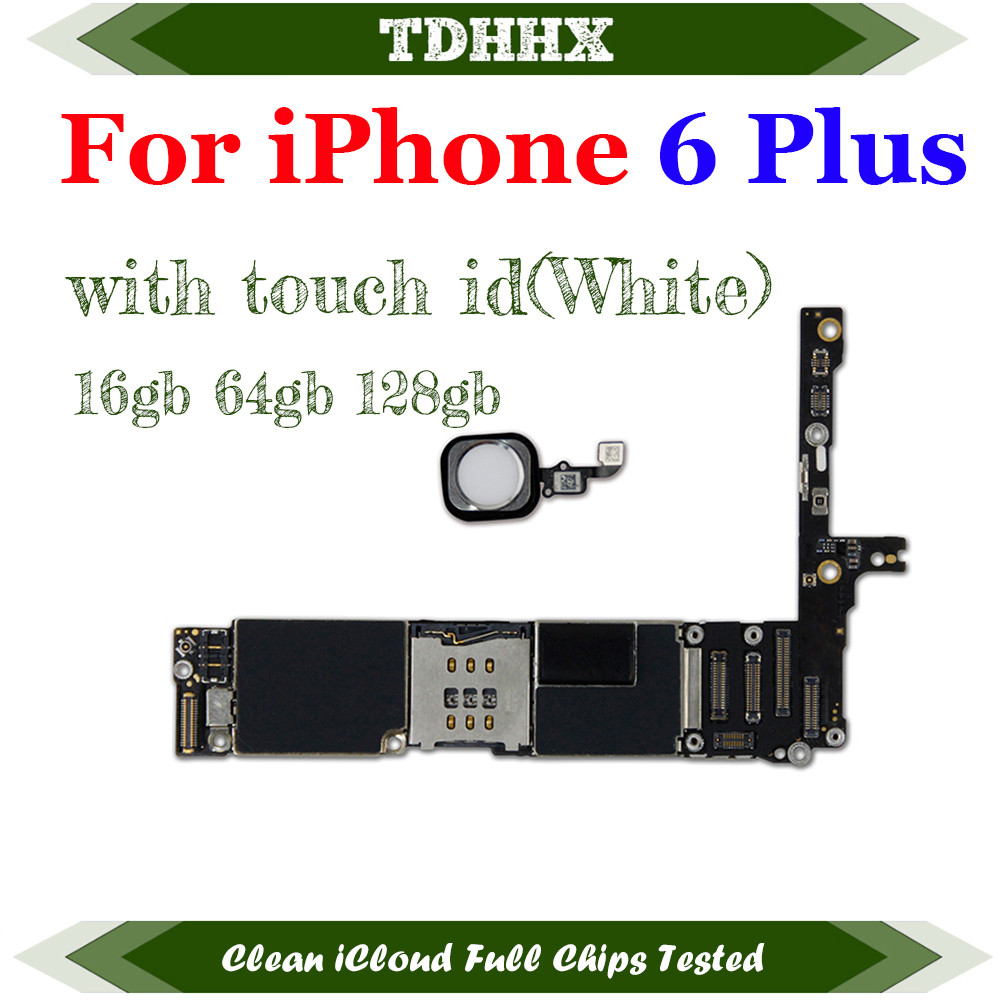 Full ips 4G Lte Network Main Logic Board Clean iCloud For IPhone 6 Plus 16GB 64GB 128GB  Without-iCl