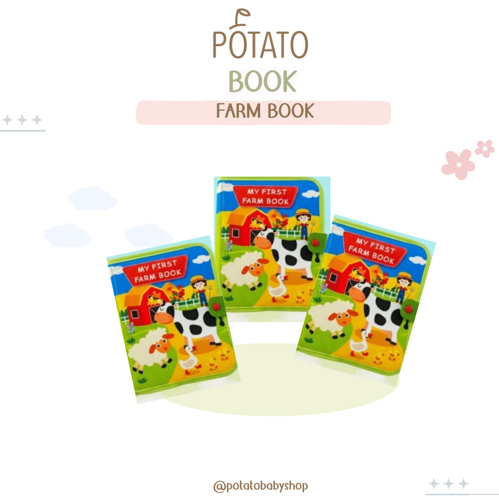 JD - Buku Kain Edukasi Anak  (JD19) - My First Farm Book - Quet Book Anak 0-3 Tahun