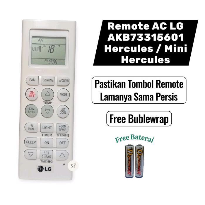 Remot/Remote AC Lgg Hercules - Free Bublewrap - PLUS BATERAI
